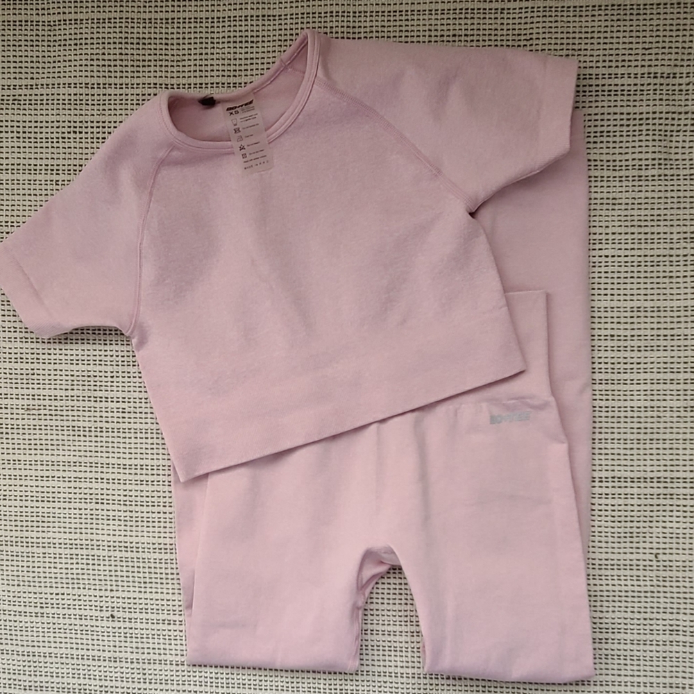 Bo+Tee Pink Matching Workout Set